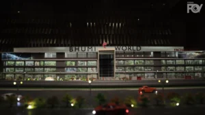 StudioFov miniature model of a modern multi-story building complex