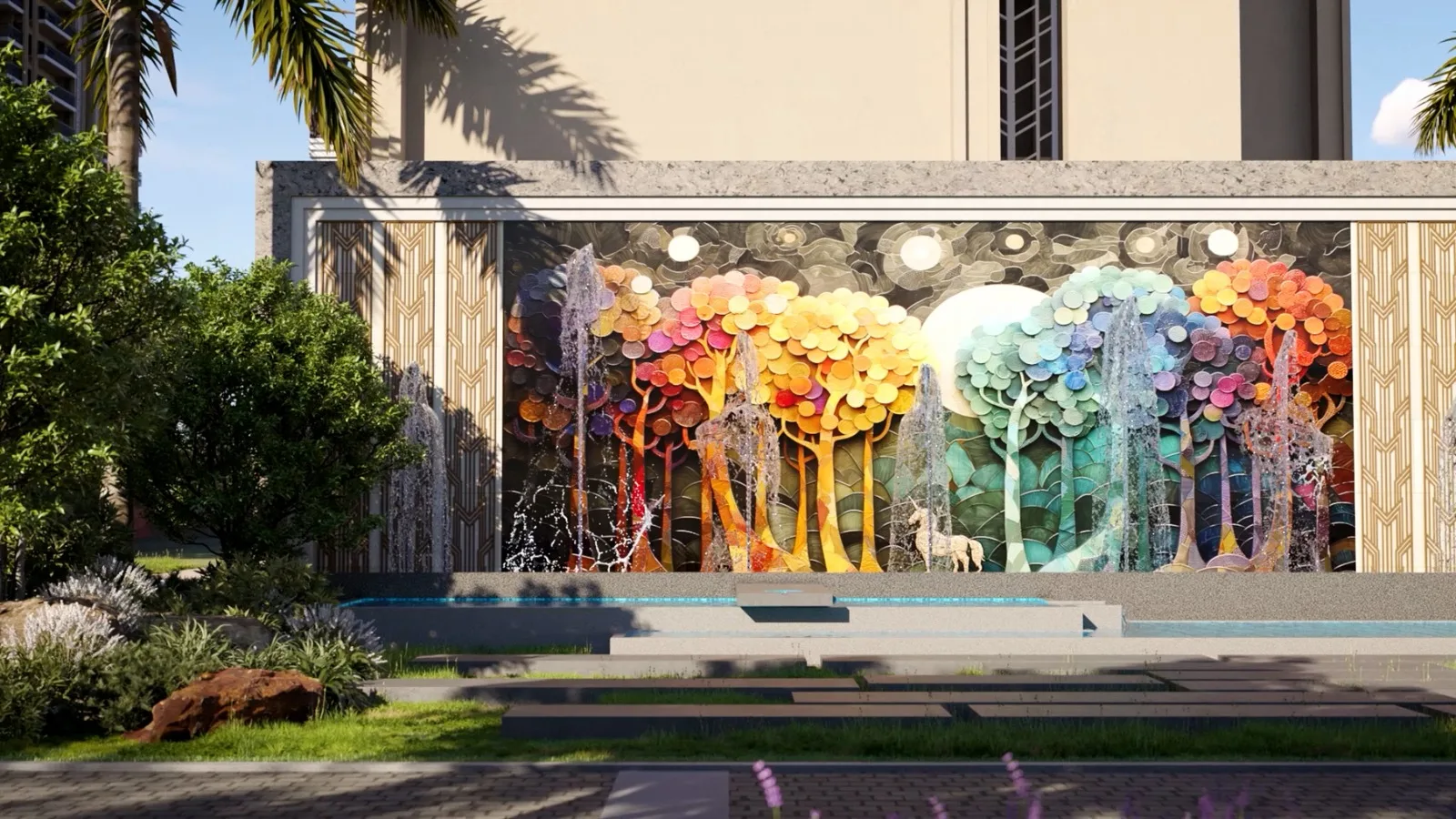 artistic-feature-wall-installation-architectural-visualization